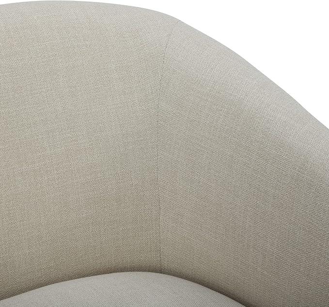 CHITA Swivel Accent Chair, FSC Certified Upholstered Fabric Barrel Chair for Living Room Set of 2, Fully Assembled, Linen