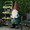 Alpine Corporation ZKD100 Jumbo Size Gnome with Bird Decor, Whimsical Gnome Statue for Patio & Garden, 48