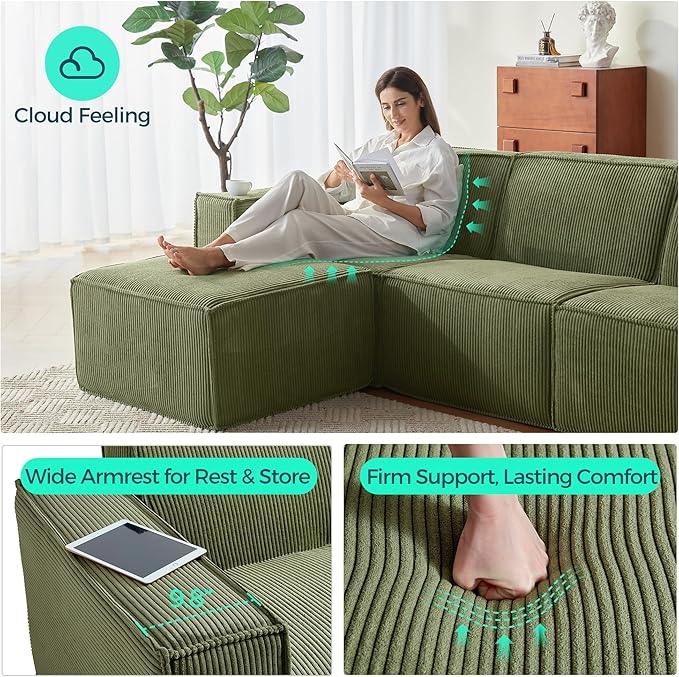 LINSY HOME Modular Sectional Sofa, 105