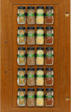Simple Houseware 20 Spice Gripper Spice Accessories Spice Organizer- 4 Strips, Holds 20 Jars, Black