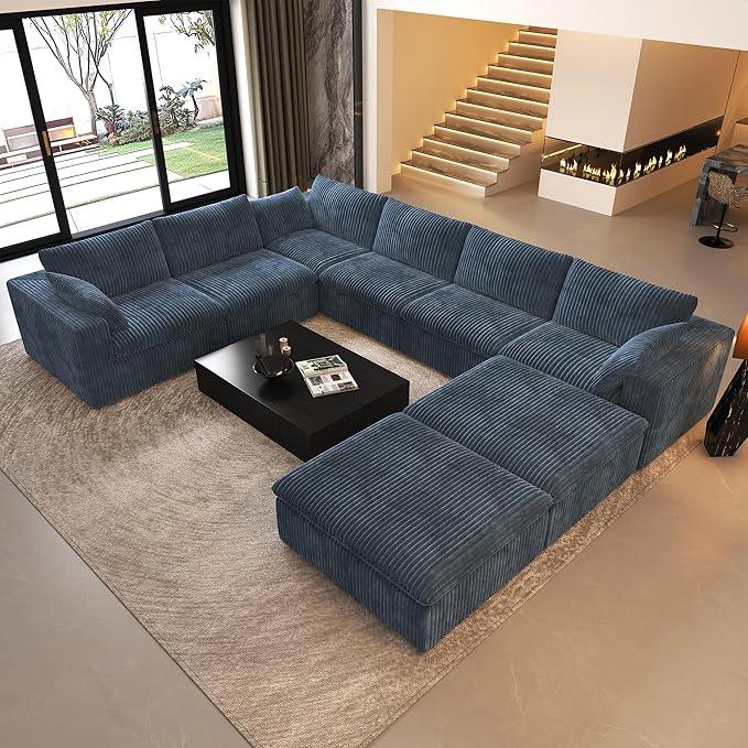 Oversized Modular Sectional Cloud Couch,157.5