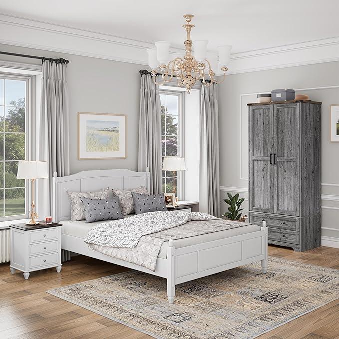 Brafab Armoire Wardrobe Closet with 2 Modern Doors, 71