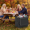 91 Qt Insulated Food Pan Carrier with Door Shafts-Black