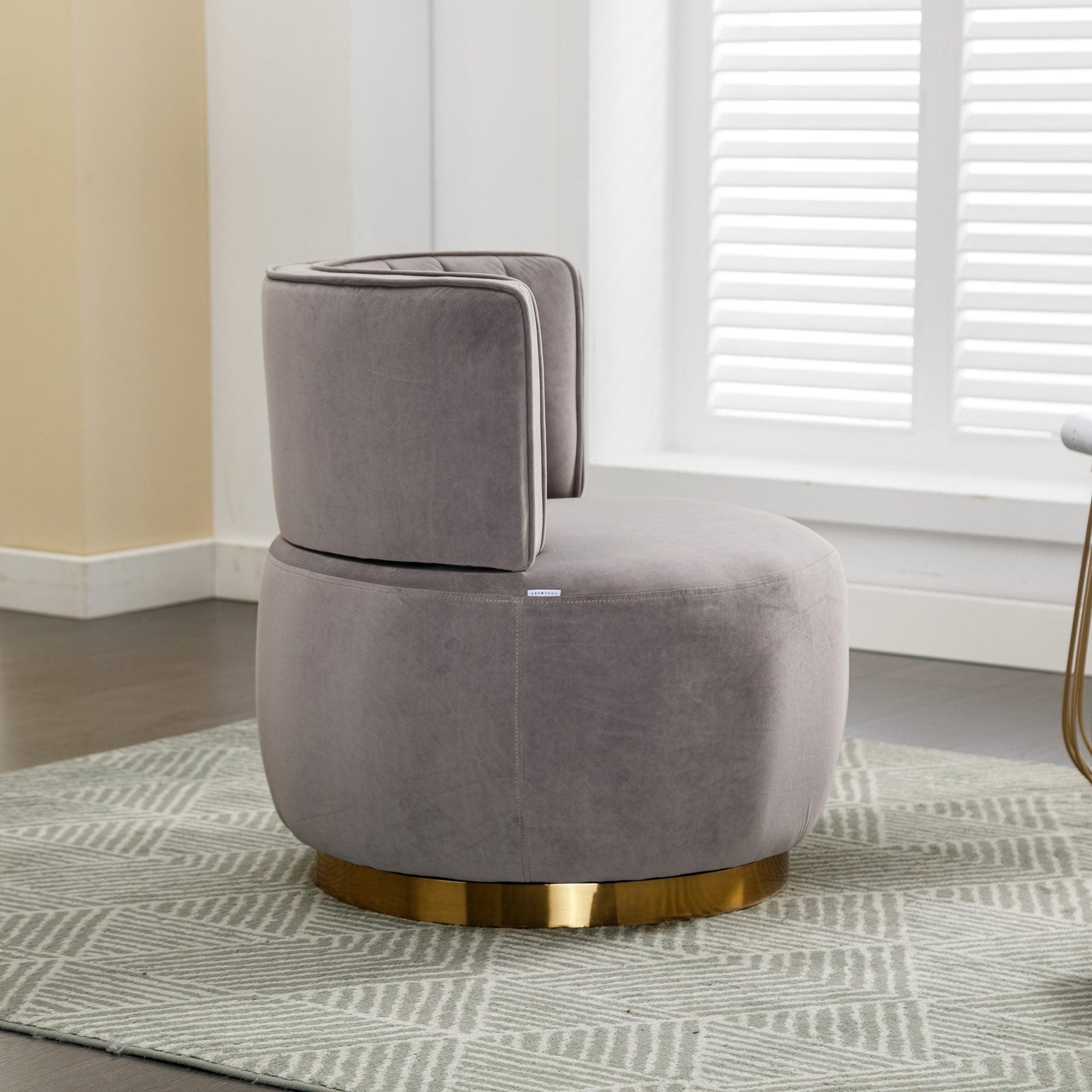 360 Degree Swivel Cuddle Barrel Accent Sofa Chairs