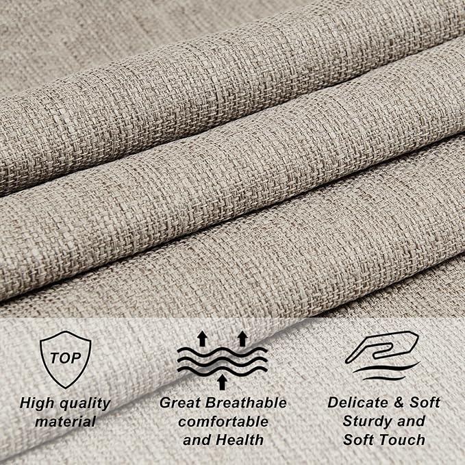 Linen Upholstered Headboard King/Cal King Size Latest Model Wall Mount, Bed Frame Mount, Featuring High-Density Sponge Padding, Luxury Texture Easy Assembly Comfort and Style-Linen