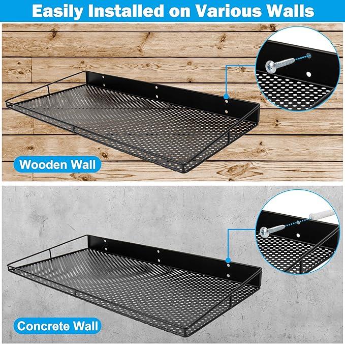 RedCall Heavy-Duty Wall Shelf, 2 Pack Garage Shelf, 23.5