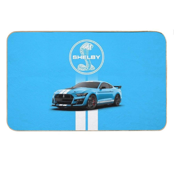 Light Blue Shelby Mustang Bath Mat