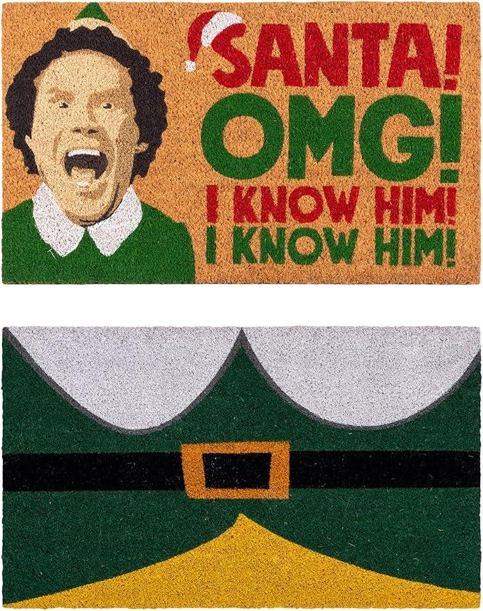 Gertmenian Paramount The Elf Coir Doormat - 2x3 Welcome Mat (2-Pack), Ideal for High Traffic Areas in Front Door, Garage, Entryway - OMG/Costume, 80025