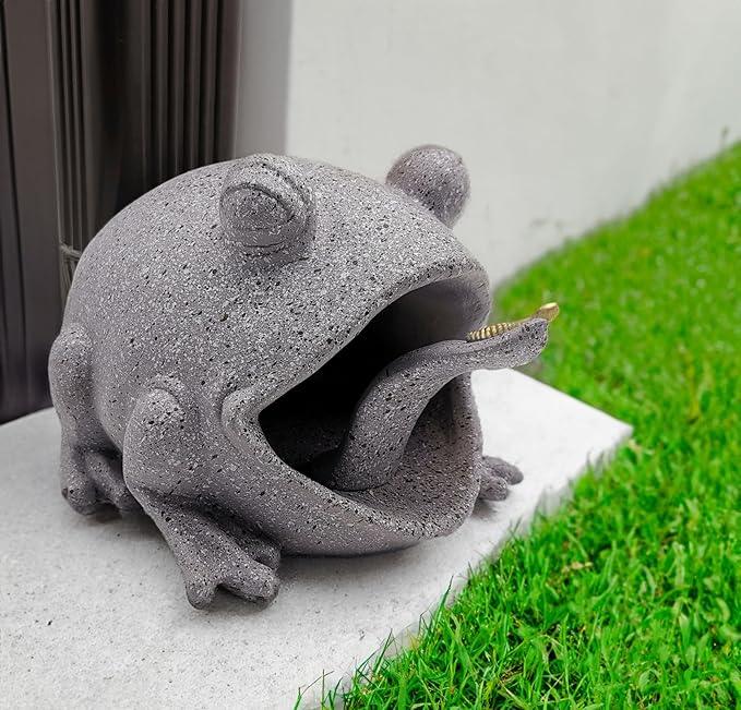 Frog Statues Gutter Downspout Extension Statues Garden Decoration,Animal Resin Statue Outdoor Decor,Downspout Diverter,Decorative Gutter Extension,3