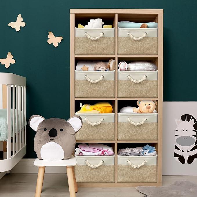 SIMPLE HOUSEWARE Large Fabric Storage Bin, 15.7