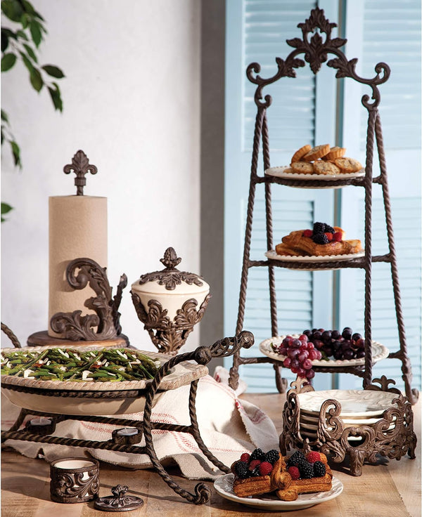 Acanthus Stoneware Lidded Nut Bowl