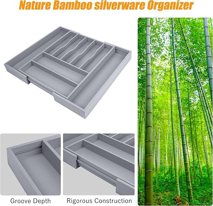 Kitchen Silverware Drawer Organizer and Storage Cabinet Utensil Rack Bathroom Counter Vanity Extra Large Big Cooking Drawer Organizers Countertop Pantry Storage Cabinet Best Kitchen Must Haves 2025