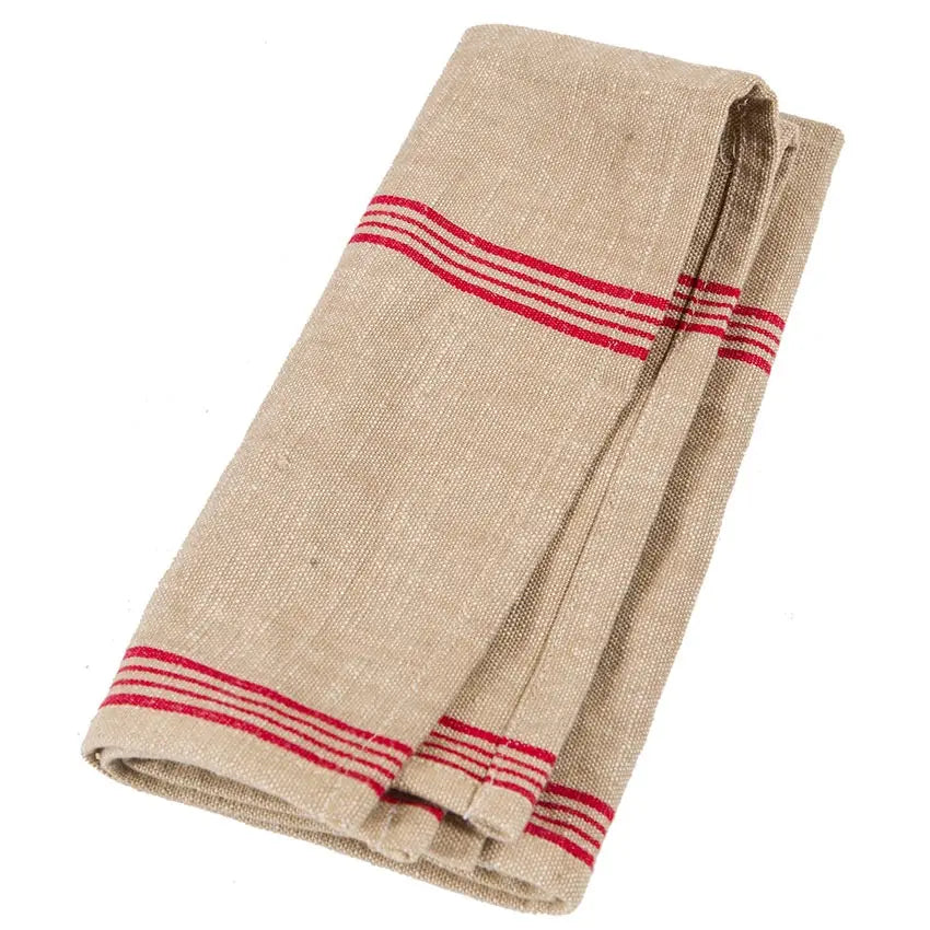 Cotton Red Striped Napkin