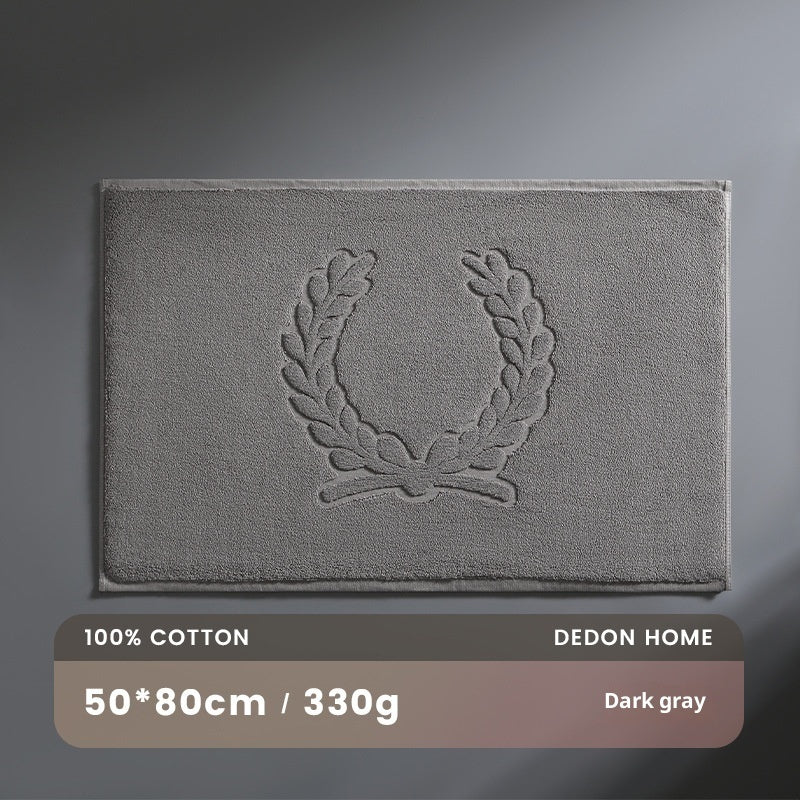 Water-absorbent Pure Cotton Non-slip Bathroom Floor Mat