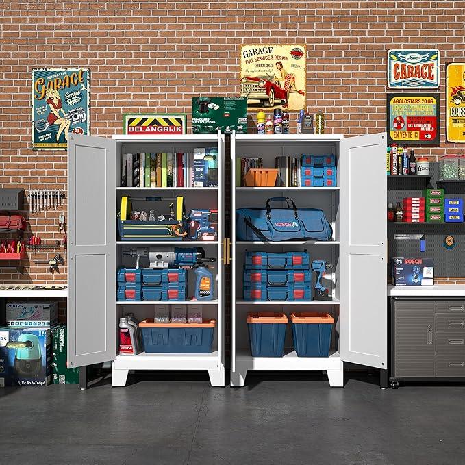 White Metal Storage Cabinet, 61