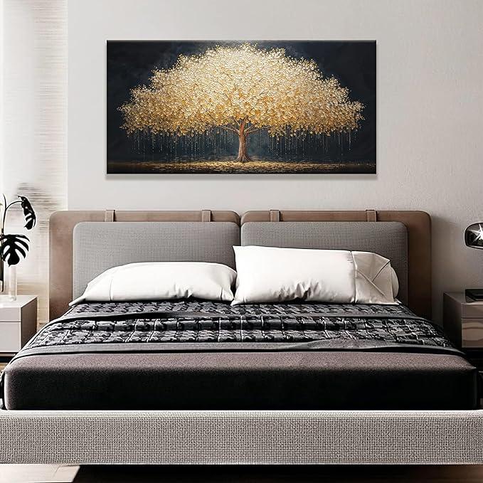Canvas Wall Art Decor Gold Tree Of Life Abstract Wall Decor Artwork Canvas Prints Painting Gold Tree Wall Art Pictures For Bedroom Dining Room Home Office Artwork 20