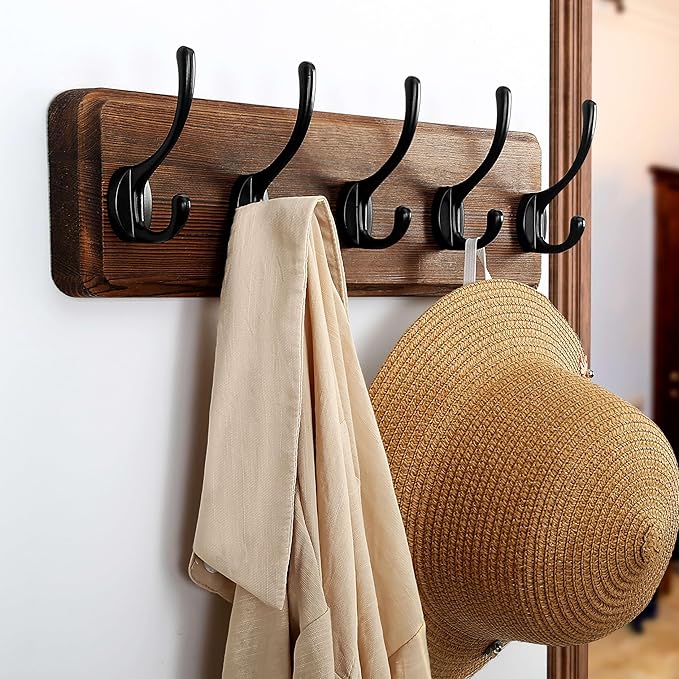 Dseap Wall Mounted Coat Rack: Patented, Heavy-Duty, 17.4