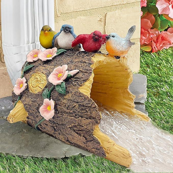 Bird Gutter Downspout Statue, Splash Block, Eco-Friendly Resin Decorative Gutter Extension Downspout, 3x4 Inch Gutter Extender Diverter, Rain Gutter Guard & Noise Dampener, Ideal Outdoor Gift