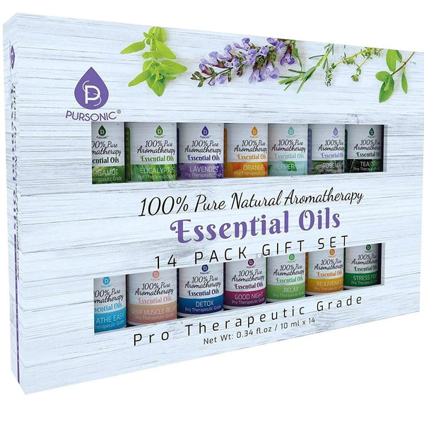 14 Pack of 100% Pure Essential Aromatherapy Oils - Gifts for You 'n Me