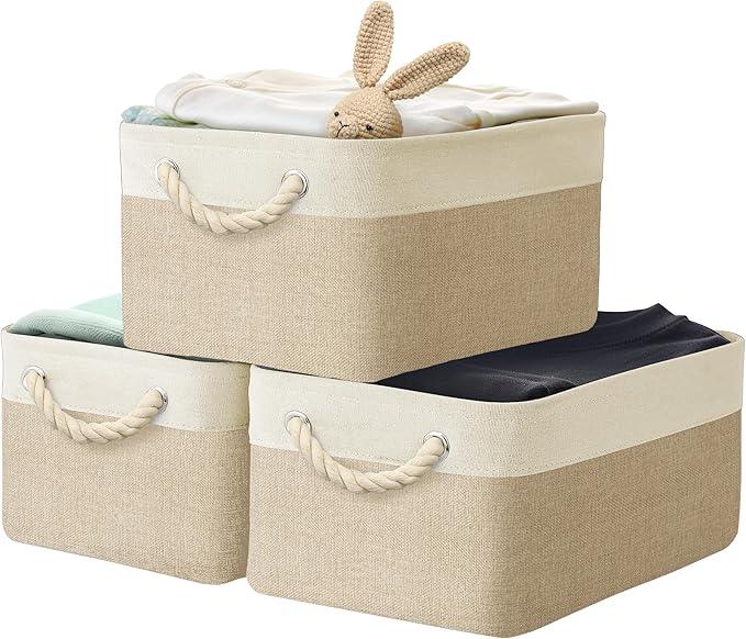SIMPLE HOUSEWARE Large Fabric Storage Bin, 15.7