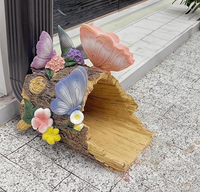 Butterfly Statues Garden Decoration Gutter Downspout Extension Statues,Resin Statue Outdoor Decor,Animal Downspout Diverter,Decorative Gutter Extension,3