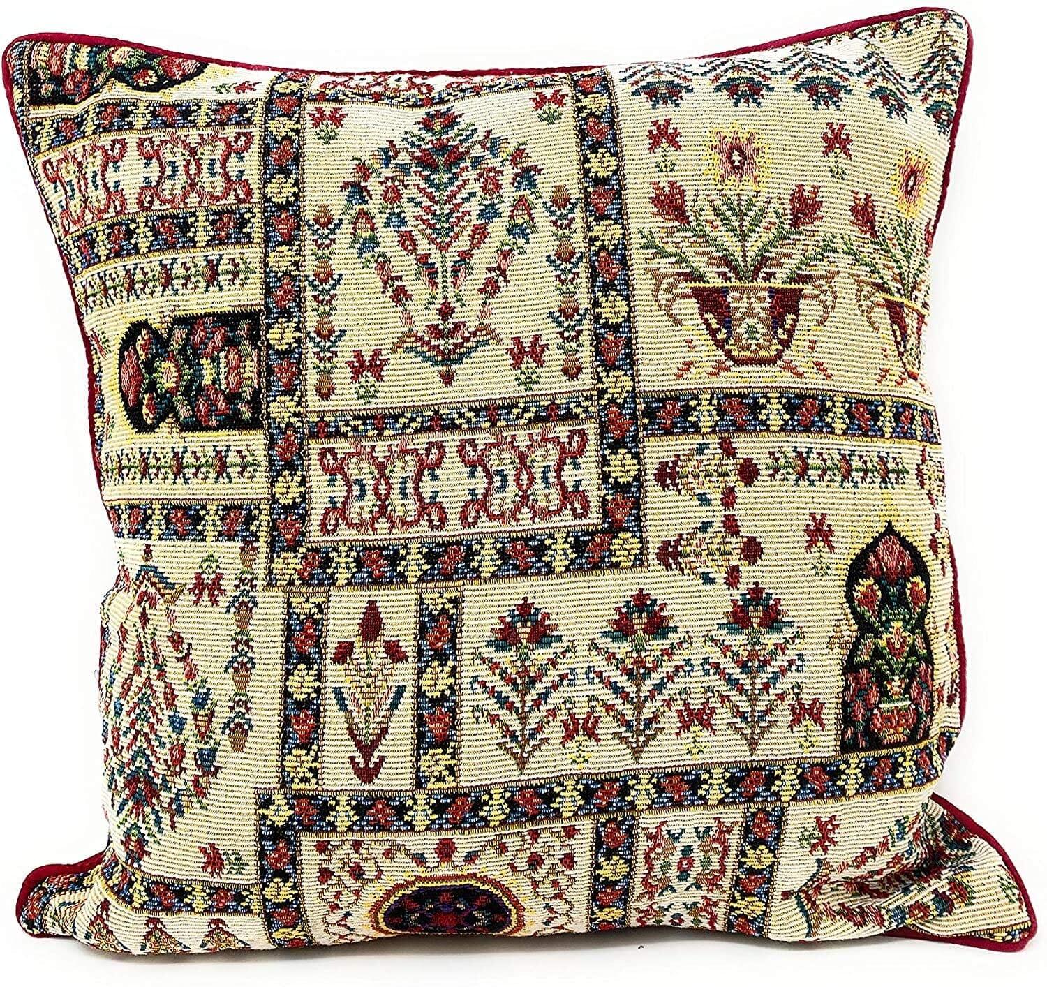 DaDa Bedding Set of 4 Pieces - Floral Garden Botanical Tapestry Throw Pillow Covers Bundle Pack - 16