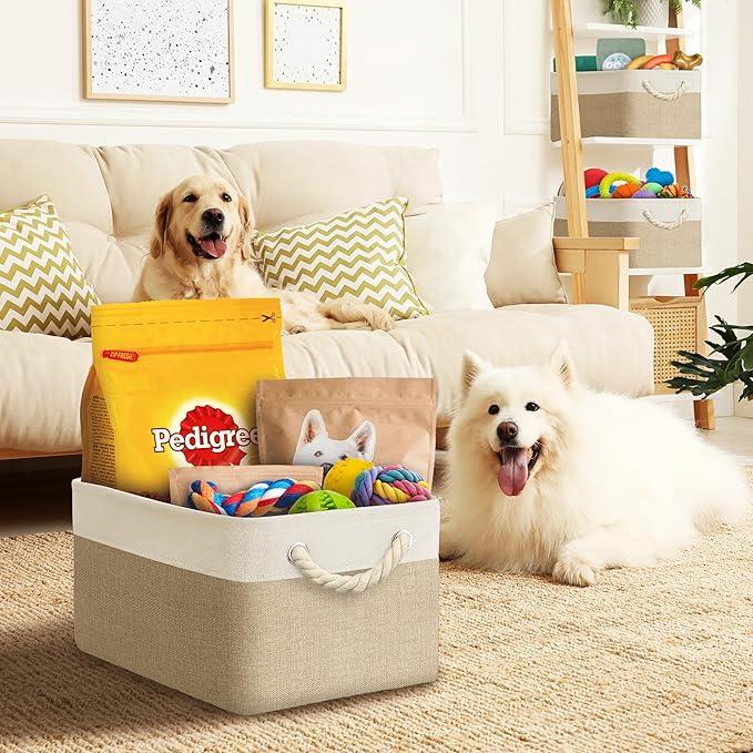 SIMPLE HOUSEWARE Large Fabric Storage Bin, 15.7