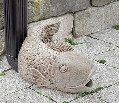 Fish Statues Gutter Downspout Extension Statues Garden Decoration,Resin Statue Outdoor Decor,Animal Downspout Diverter,Decorative Gutter Extension,3