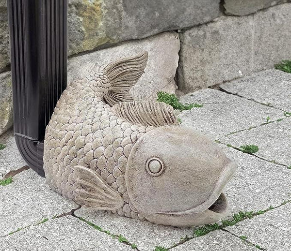 Fish Statues Gutter Downspout Extension Statues Garden Decoration,Resin Statue Outdoor Decor,Animal Downspout Diverter,Decorative Gutter Extension,3