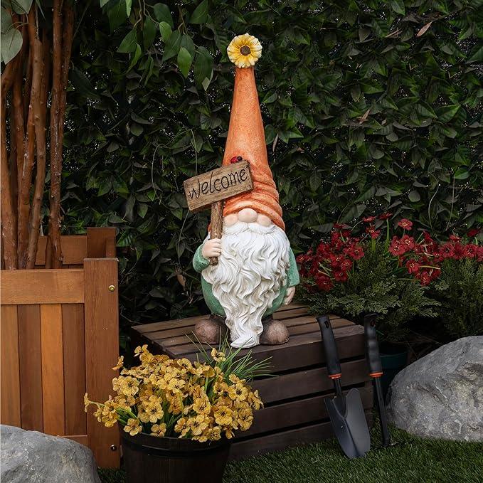 Alpine Corporation MCC848 Indoor/Outdoor Gnome with 