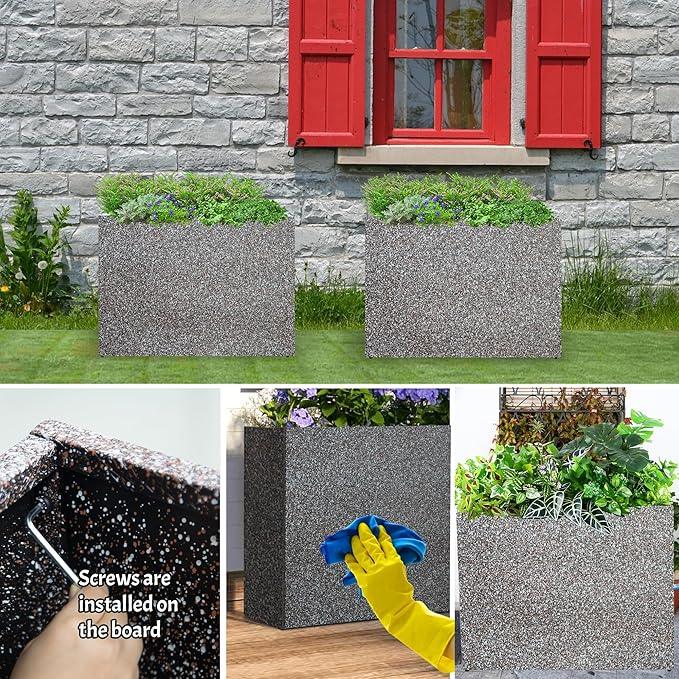 Metal Planter Box Rectangular Planter, 35.5