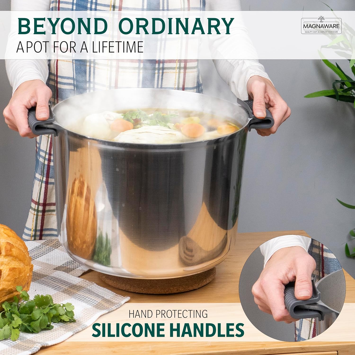 Stock Pot with Lid 18 Quarts MAGNAWARE