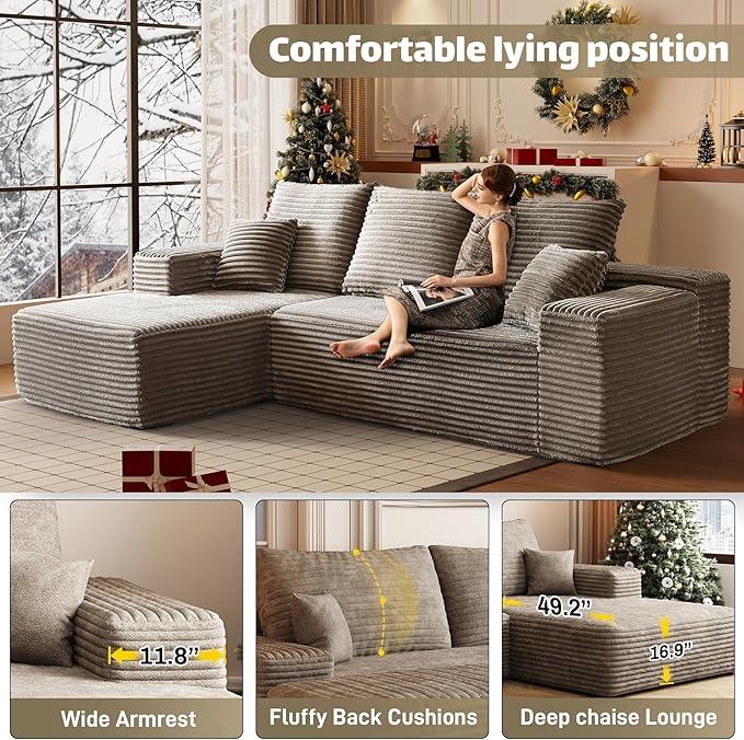HYJT-H&K Modular Sectional Sofa Cloud Couch, 107