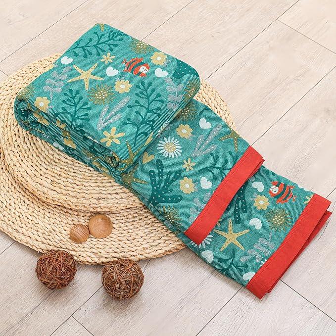 Boho Throw Blanket 90''x98'',100% Cotton Blankets for Couch Bed,Cotton Quilt Travel Muslin Blankets Farmhouse Home Decor Soft Lightweight Picnic Blanket