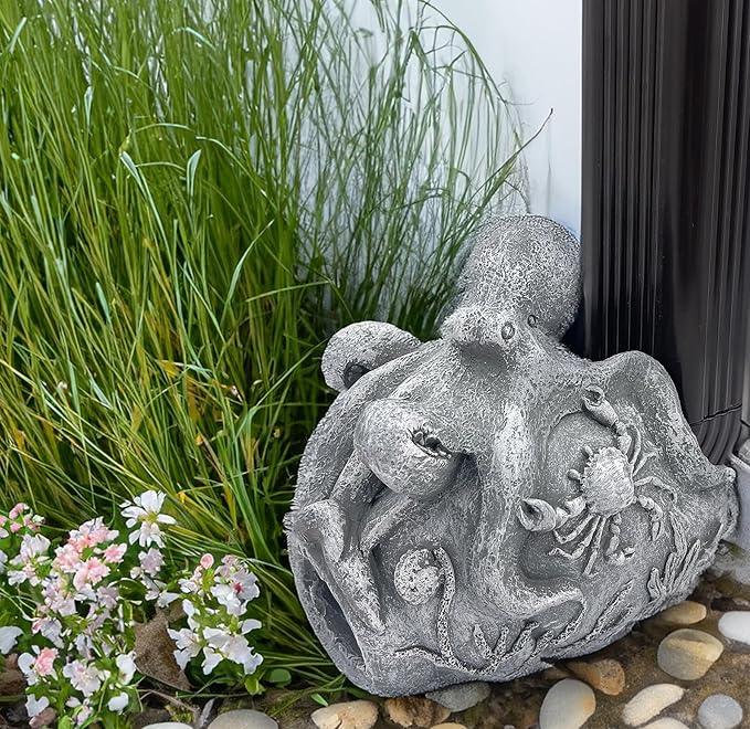 Real Octopus Sculpture Gutter Downspout Extender,Garden Statue Ornament,Decor Downspout Diverter,Perfect Rain Diverter for 3