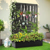 Trellis for Climbing Plants Outdoor，Mental Garden Bed with Drainage Holes Outdoor Privacy Screen Design Tall planters for herb Flower Vegetables 73