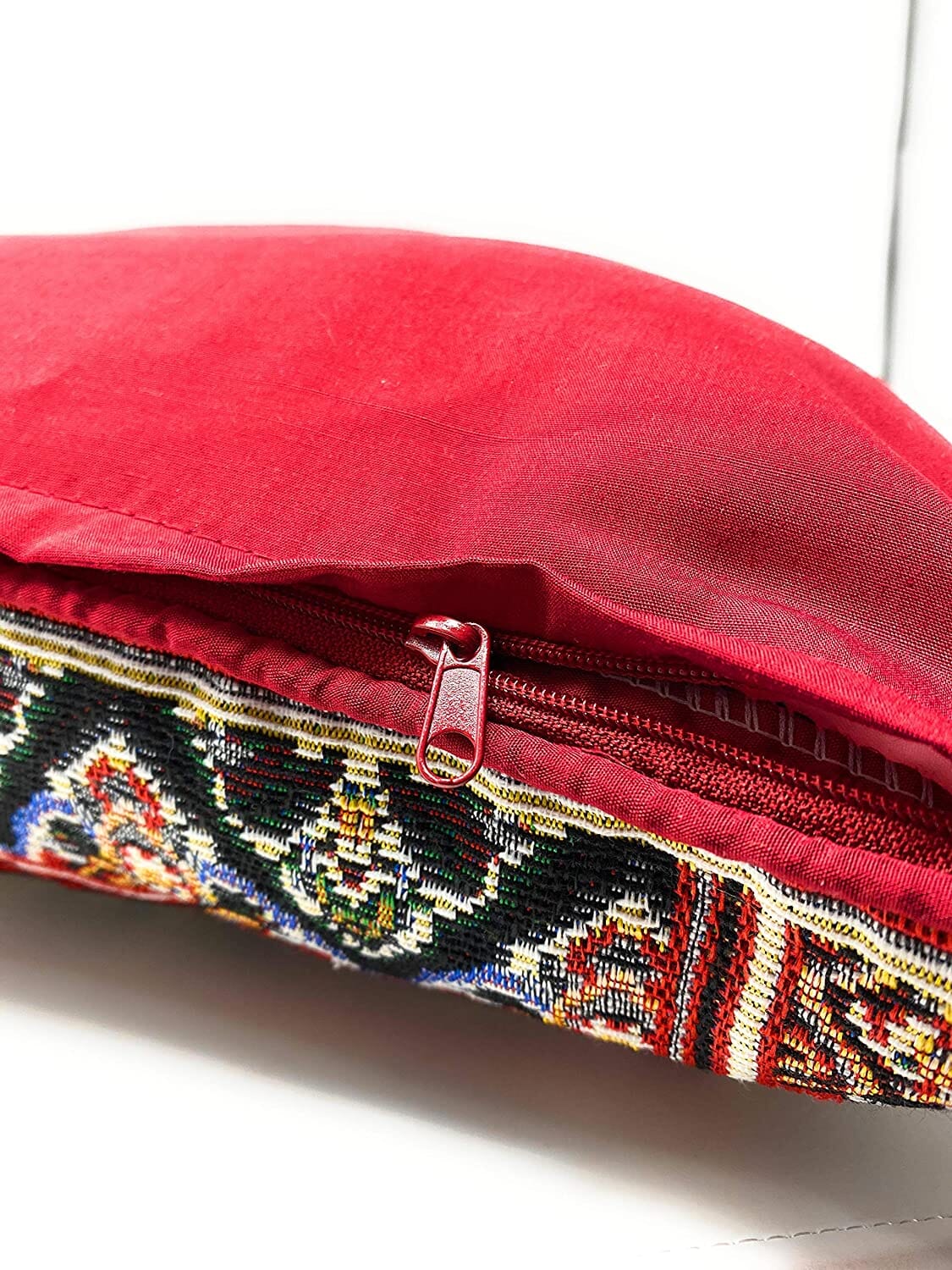 DaDalogy Elegant Majestic Kilim Red Rug Ornate Tapestry Throw Pillow Covers 16