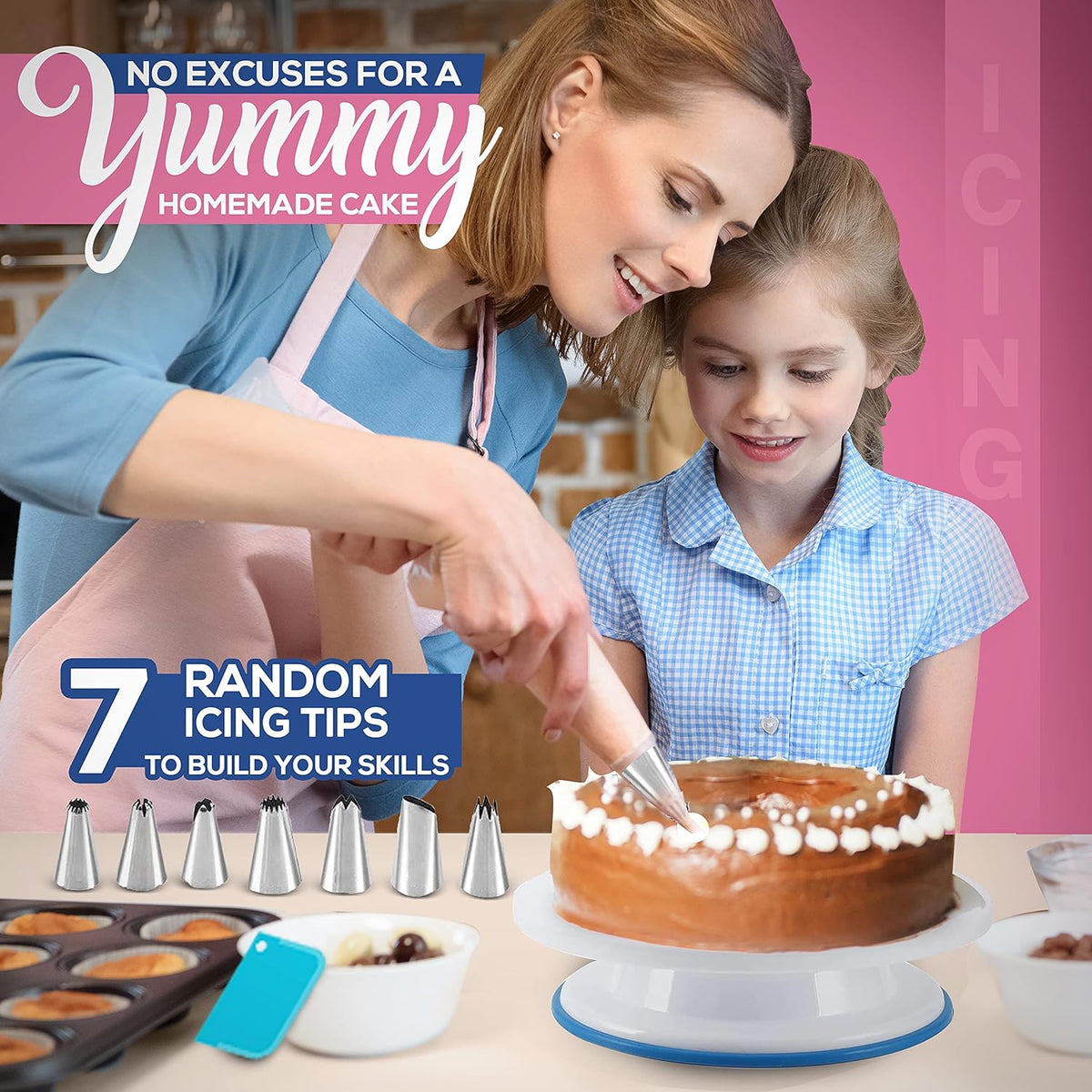 35PCs Blue Cake Decorating Kit