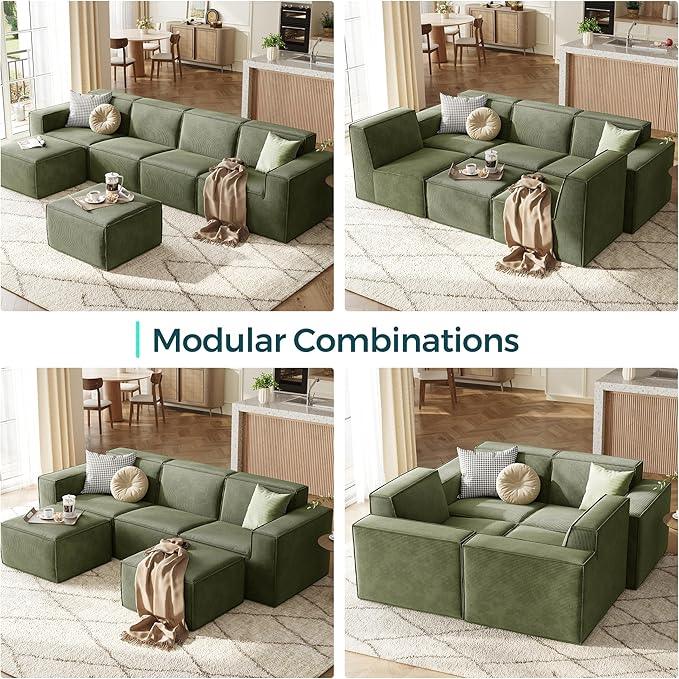 LINSY HOME Modular Sectional Sofa, 134