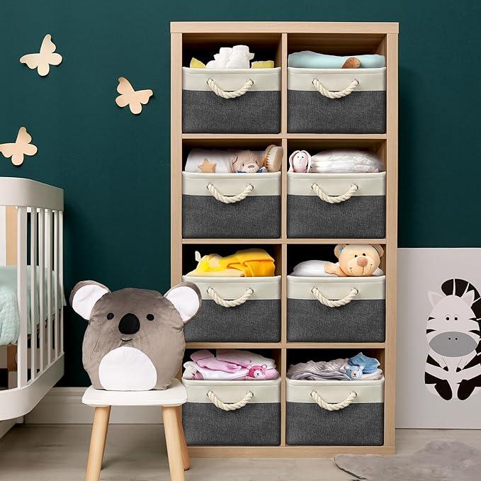 SIMPLE HOUSEWARE Large Fabric Storage Bin, 15.7