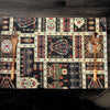 DaDalogy Bedding Set of 4-Pieces Dark Noir Mughal Floral Botanical Vintage Fleur Tapestry Placemats 13” x 19” (18197)