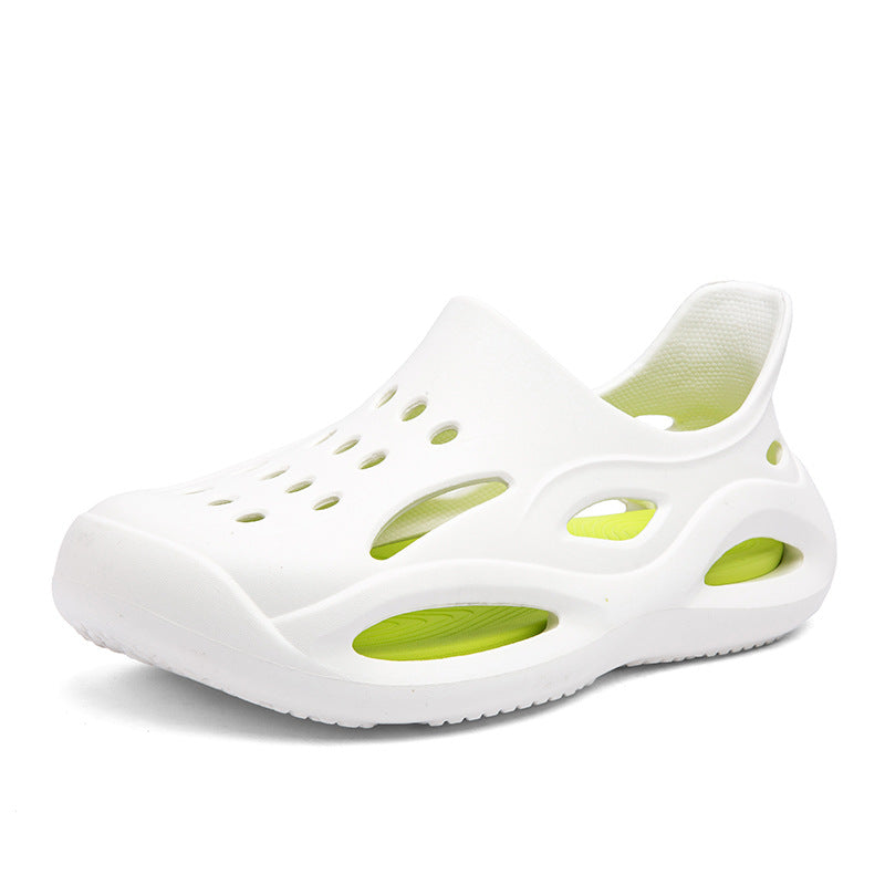 Cave shoes for men summer beach thick soled sandals for men sports and driving dual-use thick soled wear-resistant slippers