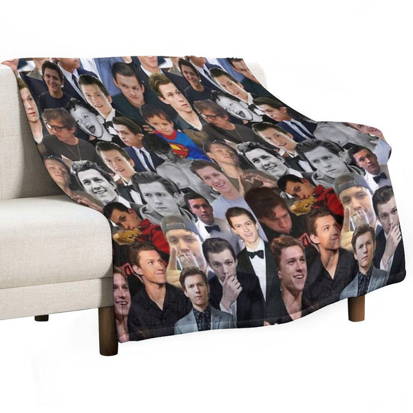 Tom Holland Photo Collage Quick-dry Throw Blanket
