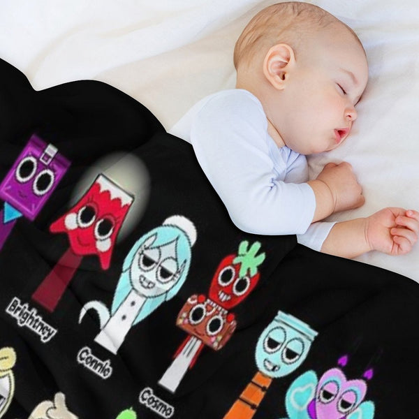 All Sprunki Phase 2 Horror Evil Scary Sprunki Boys Girls Premium Throw Blanket