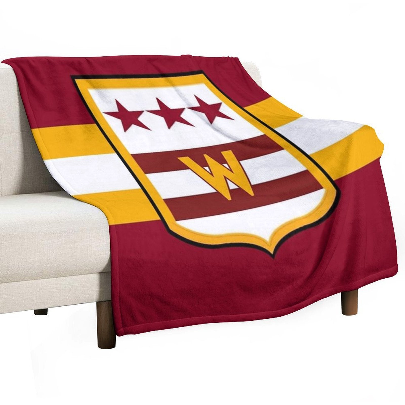 Washington D.C. Commander Football Easy Care Throw Blanket