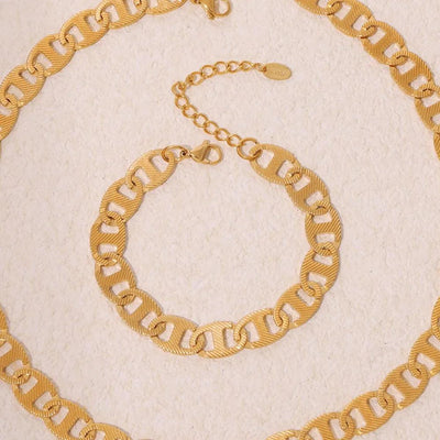 Handmade chain plated with genuine gold titanium steel material women's bracelet