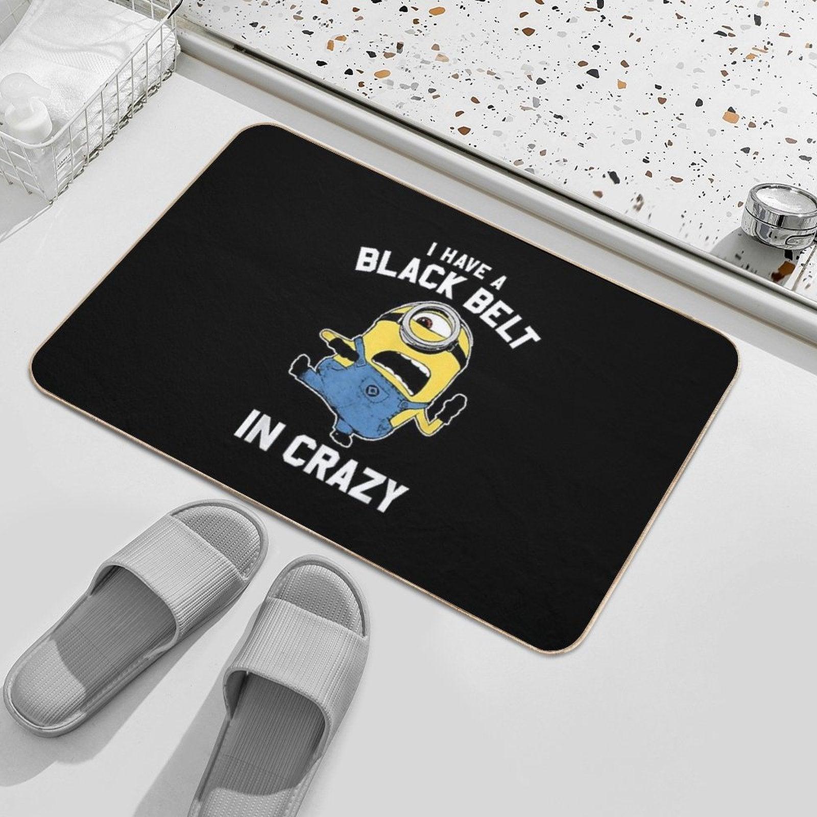 Despicable Me Minions Black Belt In Crazy Graphic Bath Mat