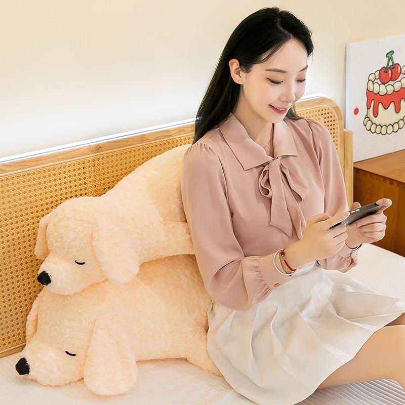 Poodle Doll Super Soft Long Pillow for Lying Dogs Bedside Pillow Doll