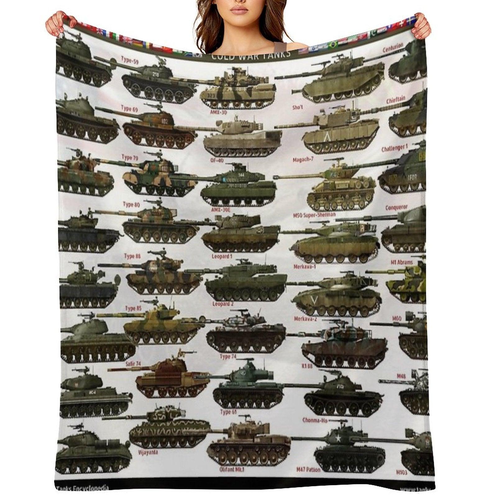 Cold War Main Battle Tanks Throw Blanket