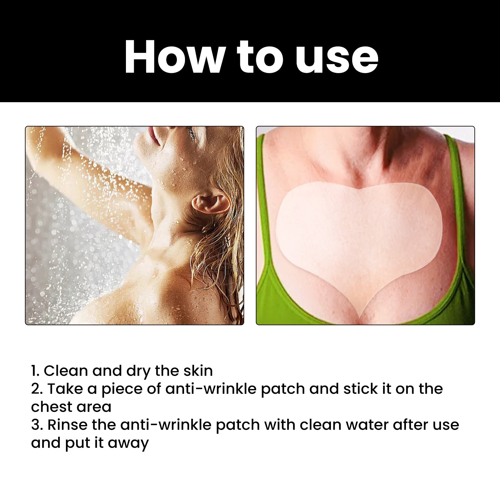 Breast Anti-Wrinkle Patch, Moisturizing And Firming Cleavage Skin Breast Moisturizing Silicone Patch To Reduce Breast Wrinkles